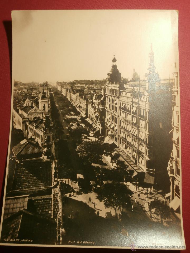 Fotografia antiga: ANTIGUA GRAN FOTOGRAF&Iacute;A - BRASIL - 107 - Rio de janeiro - Avd. RIO BRANCO - 22 x 16 cm. -