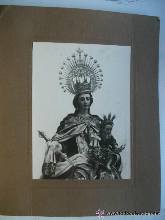 Fotograf&iacute;a antigua: FOTO ANTIGUA DE VIRGEN CON NI&Ntilde;O. 12 X 17 CM SOBRE CARTON DE 20 x 25 cm..