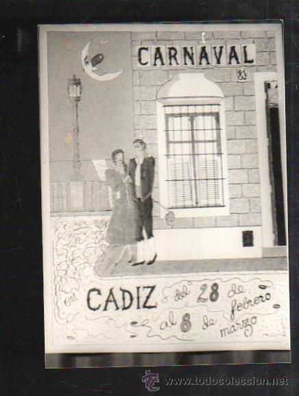 Fotograf&iacute;a antigua: FOTOGRAFIA DE CARTEL CANDIDATO A CARTEL CARNAVAL DE CADIZ 1981. FOTO JUMAN. 13 X 18CM.
