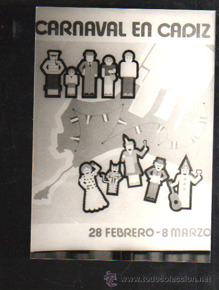 Fotograf&iacute;a antigua: FOTOGRAFIA DE CARTEL CANDIDATO A CARTEL CARNAVAL DE CADIZ 1981. FOTO JUMAN. 13 X 18CM.
