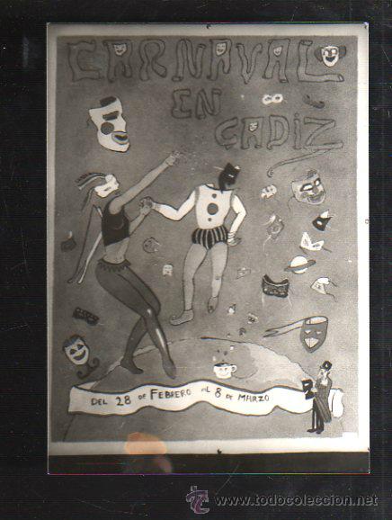 Fotograf&iacute;a antigua: FOTOGRAFIA DE CARTEL CANDIDATO A CARTEL CARNAVAL DE CADIZ 1981. FOTO JUMAN. 13 X 18CM.