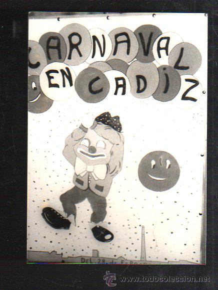 Fotograf&iacute;a antigua: FOTOGRAFIA DE CARTEL CANDIDATO A CARTEL CARNAVAL DE CADIZ 1981. FOTO JUMAN. 13 X 18CM.