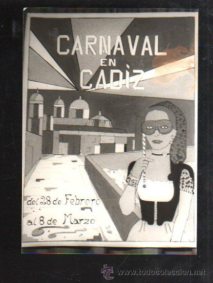 Fotograf&iacute;a antigua: FOTOGRAFIA DE CARTEL CANDIDATO A CARTEL CARNAVAL DE CADIZ 1981. FOTO JUMAN. 13 X 18CM.