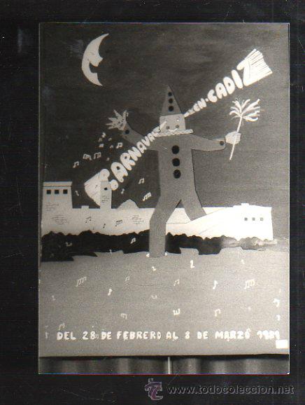 Fotograf&iacute;a antigua: FOTOGRAFIA DE CARTEL CANDIDATO A CARTEL CARNAVAL DE CADIZ 1981. FOTO JUMAN. 13 X 18CM.