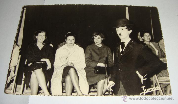 Fotograf&iacute;a antigua: Antigua Fotograf&iacute;a. Carnaval de Cadiz. A&ntilde;os 50-60. El Charlot de Cadiz (famoso personaje)