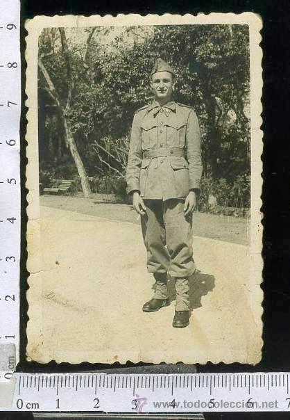 Fotografia antiga: FOTOGRAFIA MILITAR, SOLDADO DE INFANTERIA CON GORRILLO