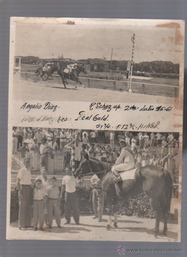 Fotografia antiga: ANTIGUA FOTOGRAFIA DE CARRERA DE CABALLOS. EEUU. 20 X 25 CM.
