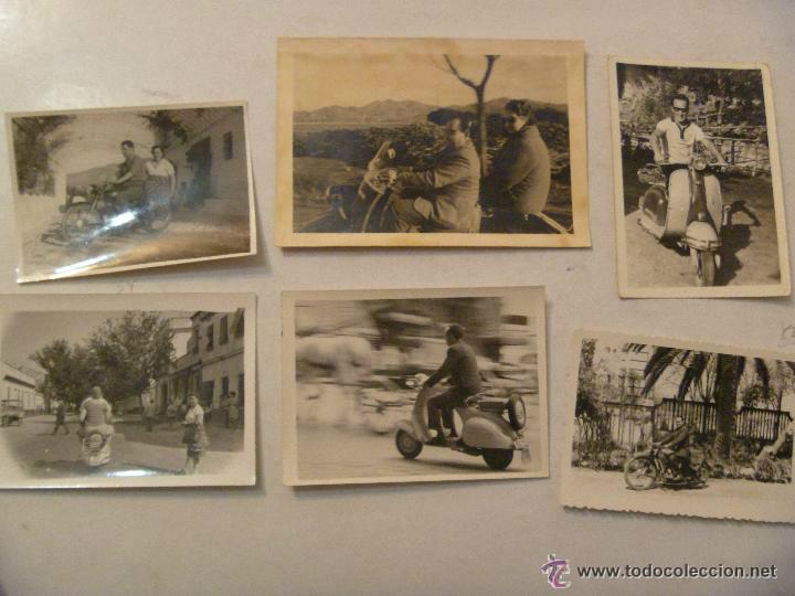 Fotograf&iacute;a antigua: LOTE DE 6 FOTOS DE GENTE EN MOTO , VESPA , ETC .