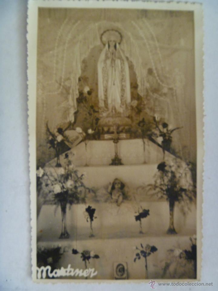 Fotograf&iacute;a antigua: FOTO DE UN ALTAR CON VIRGEN INMACULADA Y NI&Ntilde;O JESUS , A&Ntilde;OS 40 . FIRMADA
