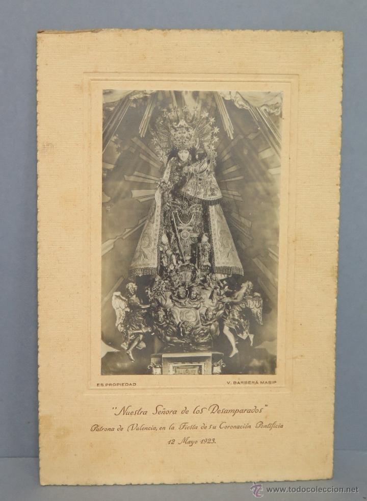 Photographie ancienne: ANTIGUA FOTOGRAFIA DE NTRA. SRA. DE LOS DESAMPARADOS. FIESTA DE SU CANONIZACION PONTIFICIA DE 1923
