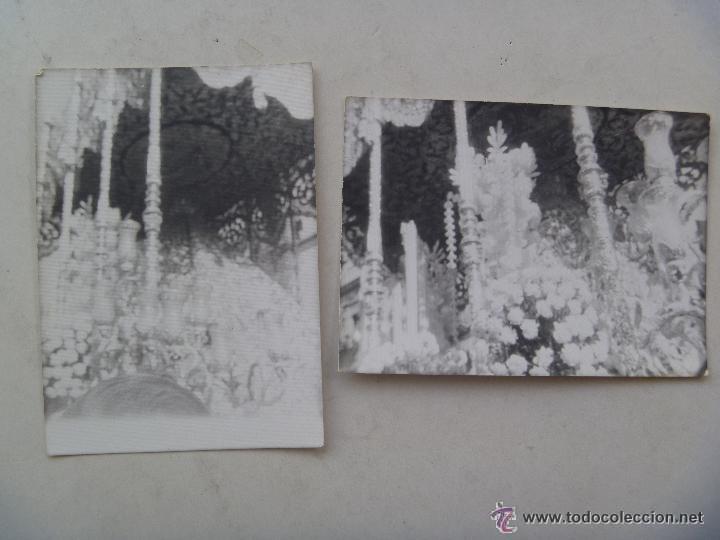 Alte Fotografie: SEMANA SANTA DE SEVILLA: LOTE DE 2 FOTOS DEL PASO PALIO DE VIRGEN