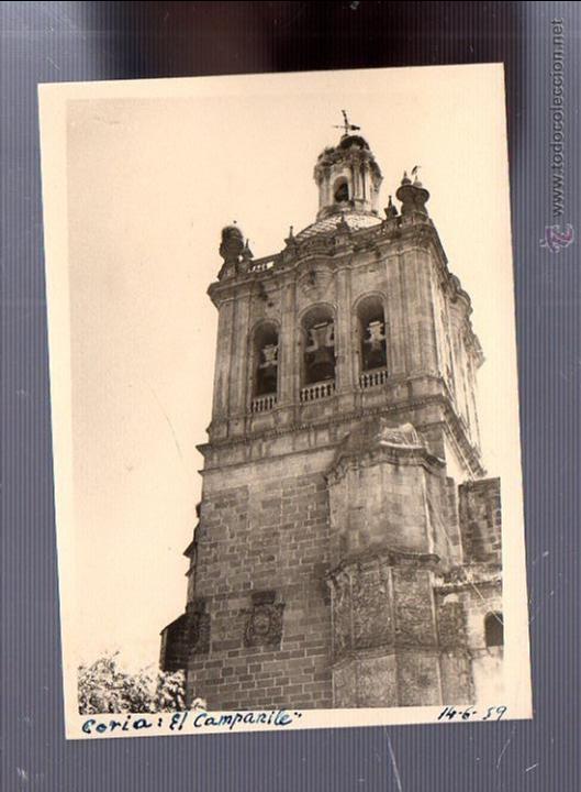 Fotografia antica: ANTIGUA FOTO. CORIA. EL CAMPANILE. 11 X 8CM