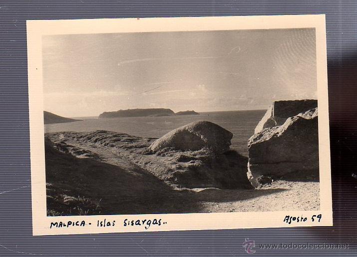 Fotograf&iacute;a antigua: ANTIGUA FOTOGRAFIA. MALPICA. ISLA SISARGAS. 11 X 8CM.