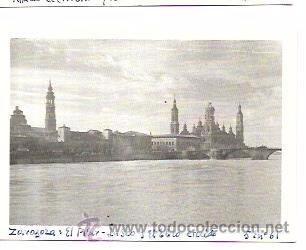 Fotografia antica: FOTOGRAFIA ANTIGUA. EL PILAR-LASEO Y EL EBRO CRECIDO. 7,4 X 10 CM