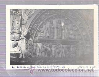 Fotografia antica: FOTOGRAFIA ANTIGUA. UN DETALLE DE LA GIROLA DE LA CATEDRAL DE LE&Oacute;N. 7,4 X 10 CM.