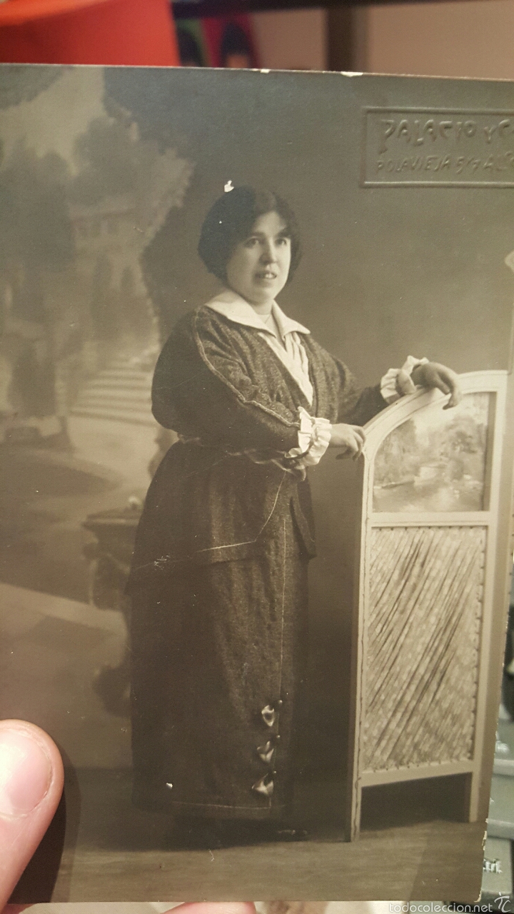 Fotografia antiga: Antigua fotografia de estudio, Fotografio Palacio, Alcoy, 1920s
