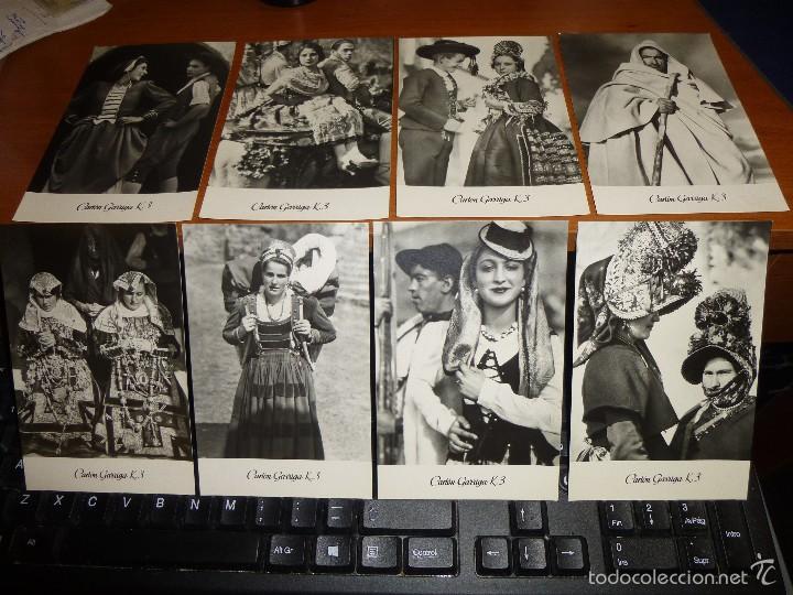 Fotograf&iacute;a antigua: 8 tarjetas fotograficas de infonal, tipos de espa&ntilde;a, 15 x 9,5 cm. dorso impreso