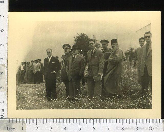 Fotograf&iacute;a antigua: FOTOGRAFIA ACTO MILITAR CON REPRESENTACION  POSIBLEMENTE DE MARRUECOS