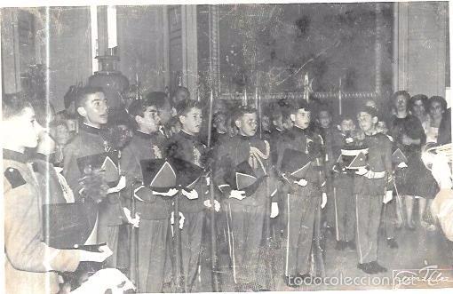 Fotografia antica: FOTOGRAFIA DE CADIZ. BATALL&Oacute;N INFANTIL EN EL AYUNTAMIENTO. FOTOGRAFIA GONZALEZ HERNANDEZ.12X18 CM