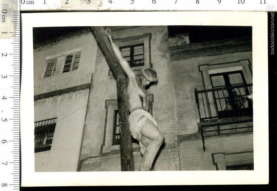 Fotograf&iacute;a antigua: FOTOGRAFIA DEL STMO. CRISTO DE BURGOS  SANTA DE SEVILLA , A&Ntilde;OS 50-60