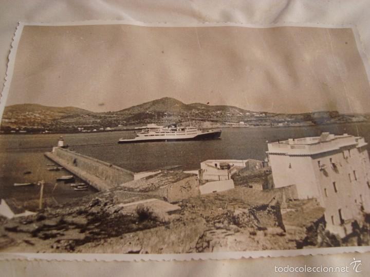 Photographie ancienne: FOTO ORIGINAL. BOCANA PUERTO DE IBIZA. BALEARES. HACIA 1940?