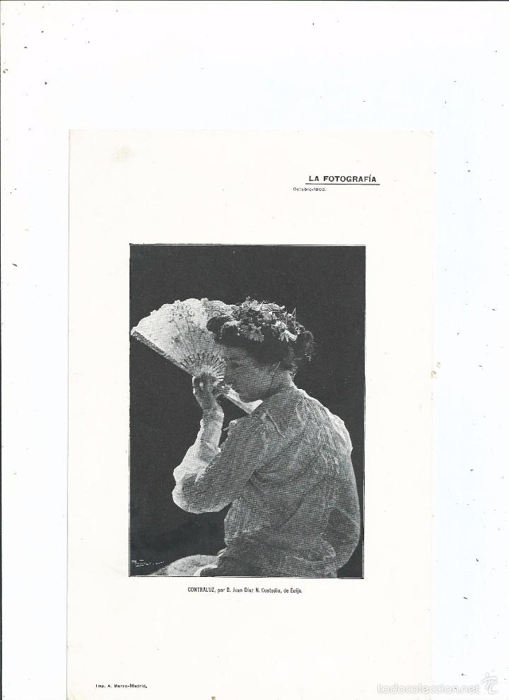 Antique Photography: CONTRALUZ, por D. JUAN D&Iacute;AZ N. CUSTODIO, DE &Eacute;CIJA SEVILLA - 1903 - 24,5 x 15,5