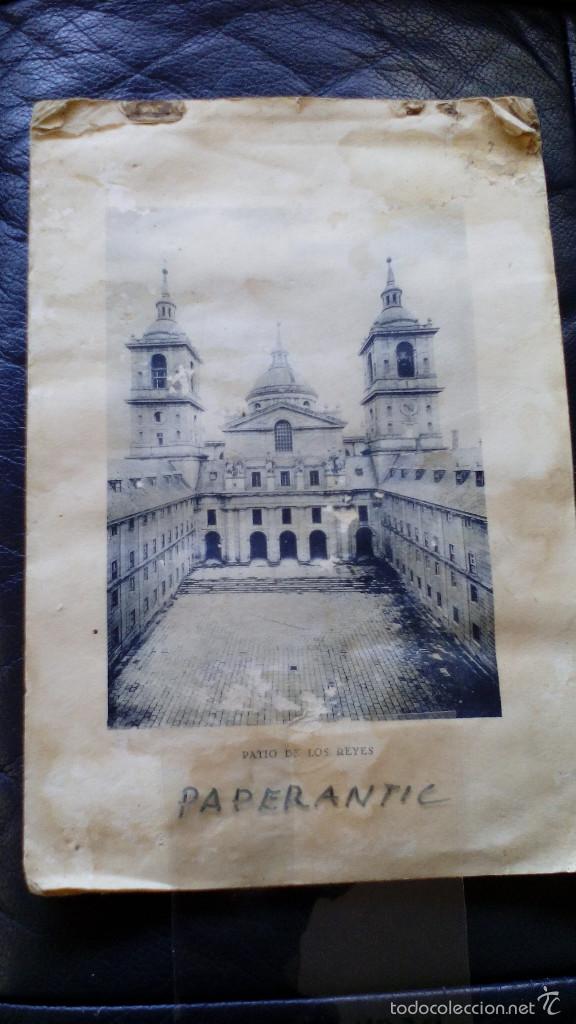 Fotograf&iacute;a antigua: antiguo bloc con 15 fotos del escorial mide 24,50 x 16,50 c.m.