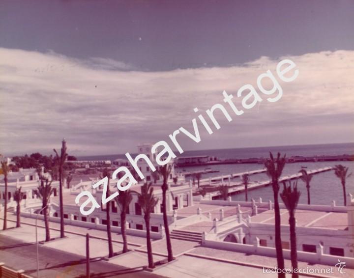 Alte Fotografie: ESTEPONA, A&Ntilde;OS 70, PUERTO DEPORTIVO RECIEN INAUGURADO,VISTA GENERAL CAMINO RIBERA,240X180MM