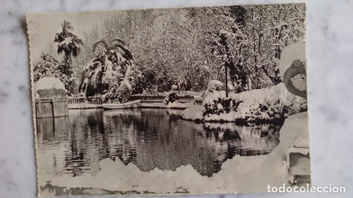 Fotografia antiga: preciosa foto antigua estanque parque ribalta castellon mide 23 x 15,50 c.m.