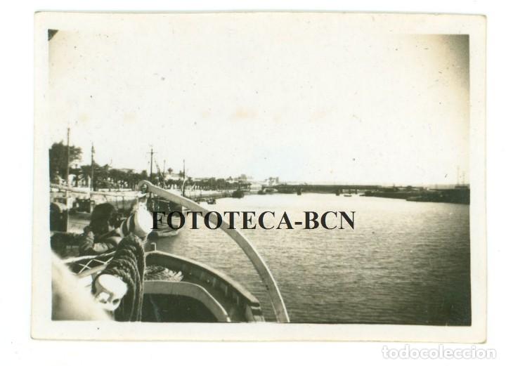 Photographie ancienne: FOTO ORIGINAL RIO GUADALETE BARCO BAHIA DE CADIZ A&Ntilde;OS 40/50 - 6X4 CM
