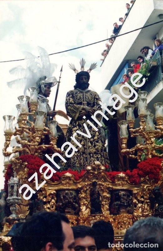 Alte Fotografie: SEMANA SANTA DE SEVILLA, 1990, PASO DE MISTERIO CRISTO DE LA SENTENCIA, MACARENA, 100X150MM