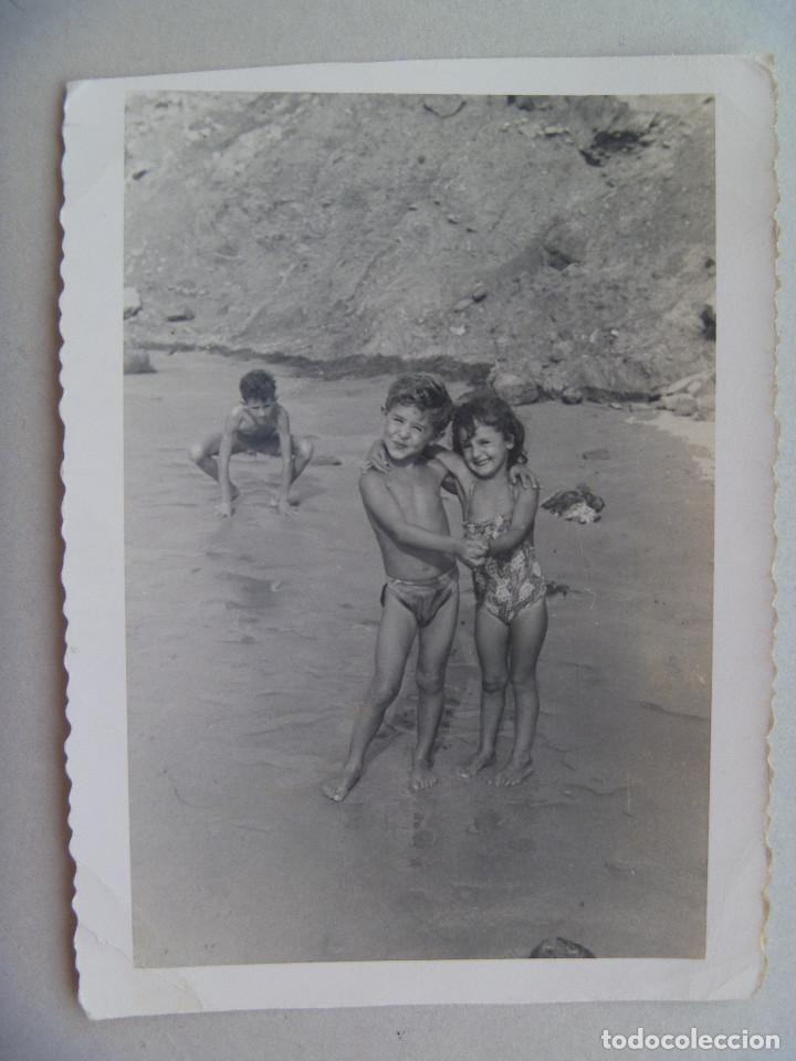 Antique Photography: FOTO DE NI&Ntilde;OS EN LA PLAYA , EN BA&Ntilde;ADOR. DE CASA ROS