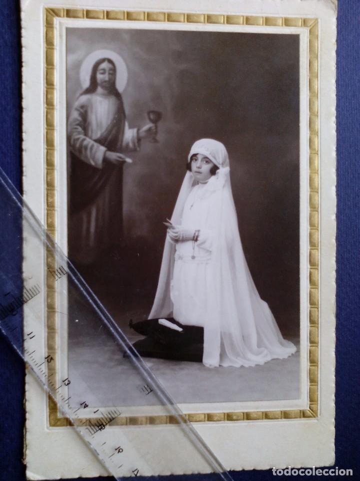 Fotografia antica: antigua foto de comunion mide 17 x 11 c.m.