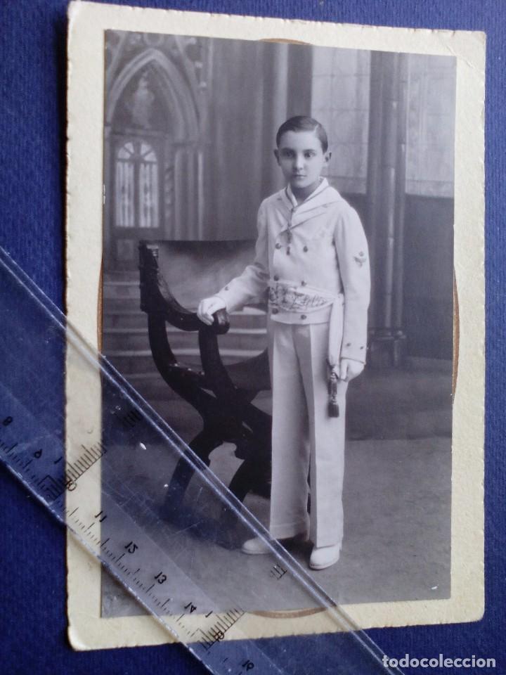 Fotografia antica: antigua foto ni&ntilde;o de comunion mide 15 x 10,50 c.m.