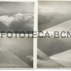 Fotografía antigua: LOTE 4 FOTOS AVION DOUGLAS DC-3 MATRICULA EC-ACX VUELO BARCELONA - PALMA DE MALLORCA SEPTIEMBRE 1948