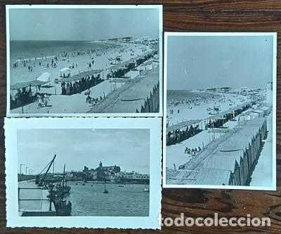 Alte Fotografie: ROTA LOTE DE 3 FOTOGRAFIAS A&Ntilde;OS 50 CADIZ