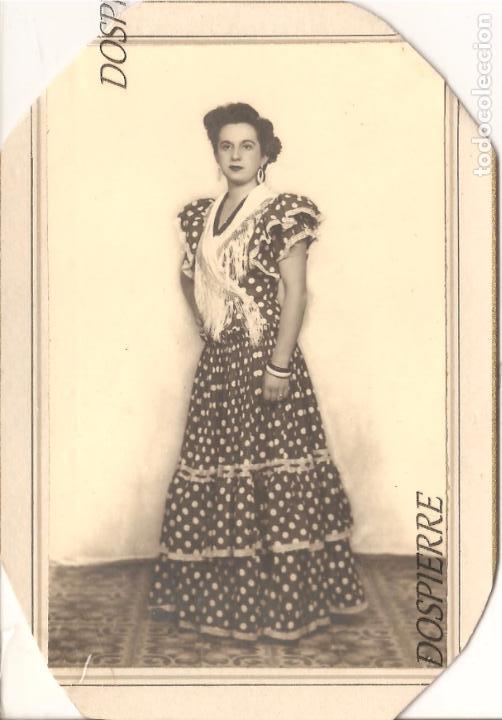 Antique Photography: FOTOGRAF&Iacute;A, MUJER CON TRAJE DE FLAMENCA, A&Ntilde;OS 40-50 FOT&Oacute;GRAFO SERRACER-SEVILLA
