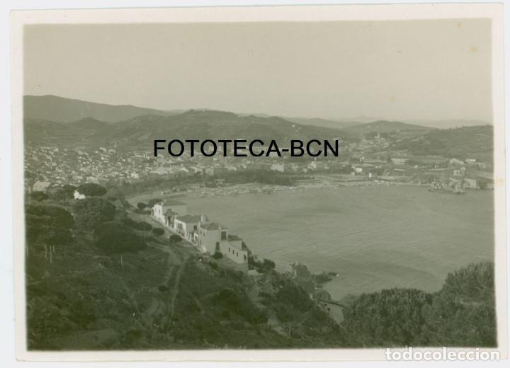 Fotografia antiga: FOTO ORIGINAL POBLACION A IDENTIFICAR BACAS PESCADORES BARCOS COSTA BRAVA A&Ntilde;OS 30 - 8X6 CM