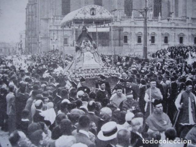 Fotografia antiga: NUESTRA SE&Ntilde;ORA DE LOS REYES EN PASO DE PALANQUIN .SEVILLA 1929.12X8