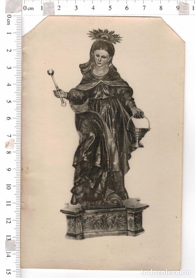 Fotograf&iacute;a antigua: ANTIGUA FOTOGRAF&Iacute;A DE UNA SANTA CON HISOPO Y ACETRE LIT&Uacute;RGICO, DESCONOZCO SU ADVOCACI&Oacute;N