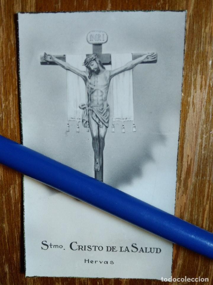 Fotografia antica: ANTIGUA FOTO DEL STMO. CRISTO DE LA SALUD PATR&Oacute;N DE HERV&Aacute;S (C&Aacute;CERES).