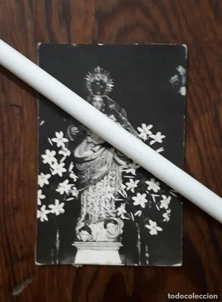 Fotografia antiga: ANTIGUA FOTOGRAFIA DE NUESTRA SE&Ntilde;ORA DE FLORES PATRONA DE BODONAL DE LA SIERRA BADAJOZ