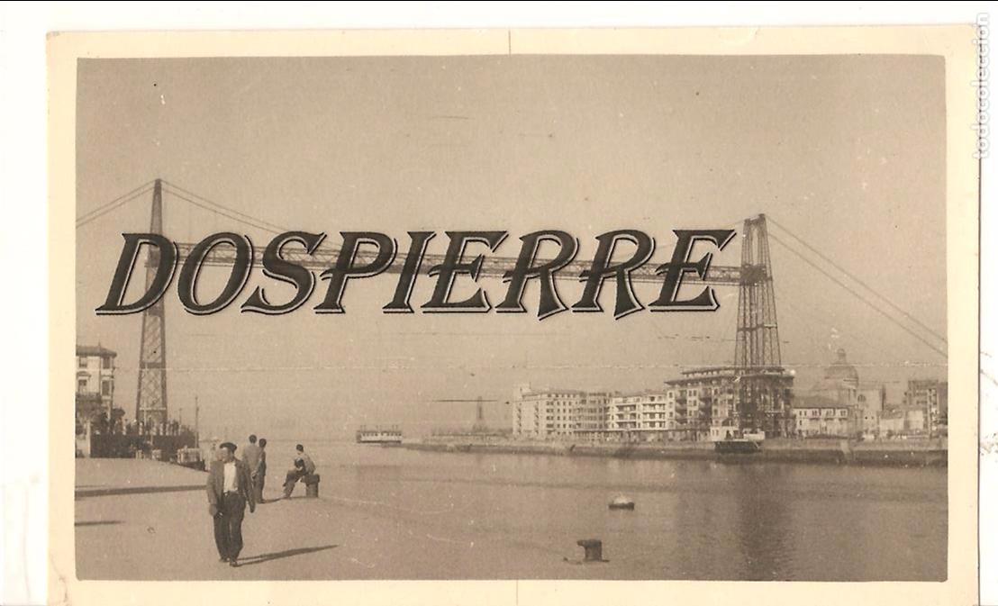 Fotografia antica: FOTO, PUENTE DE VIZCAYA Y R&Iacute;A DESDE SESTAO, 8X13, ANTIGUA, ORIGINAL