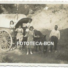 Fotografía antigua: FOTO ORIGINAL CARRO TIRADO POR CABALLO CAMPESINO AGRICULTOR ESPAÁ AÑOS 30. Lote 103158087