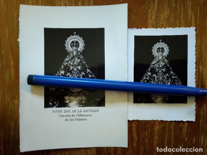 Fotograf&iacute;a antigua: VILLANUEVA DE LOS INFANTES CIUDAD REAL ANTIGUAS FOTOS DE NTRA SRA DE LA ANTIGUA