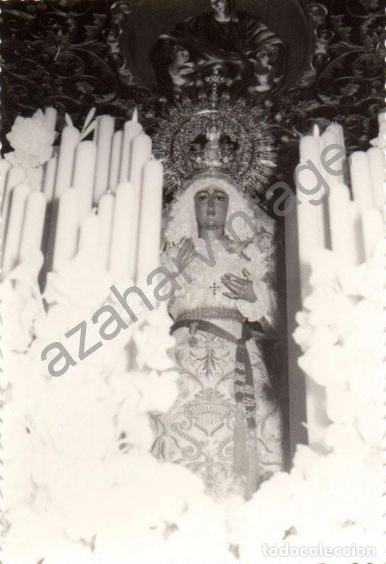 Alte Fotografie: SEMANA SANTA SEVILLA, 1968, VIRGEN DE LA CARIDAD, EL BARATILLO, 75X105MM