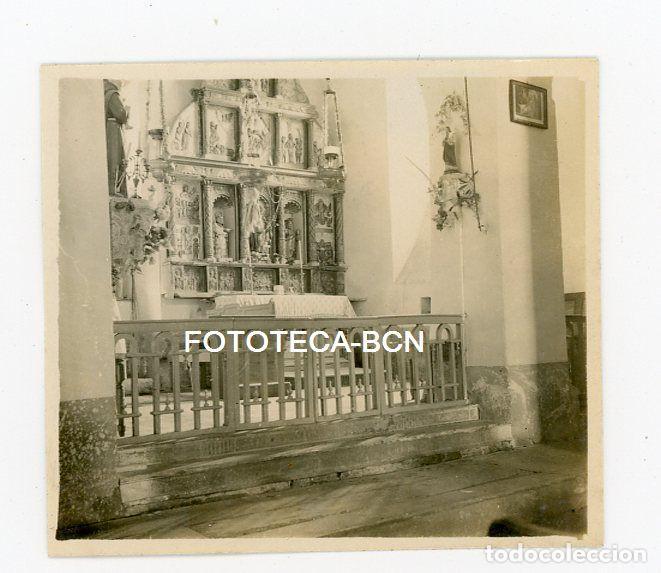 Photographie ancienne: FOTO ORIGINAL RETABLO ROMANICO IGLESIA POSIBLEMENTE VALL D'ARAN A&Ntilde;OS 30