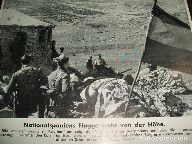 Fotograf&iacute;a antigua: CANGAS DE ONIS ASTURIAS GUERRA CIVIL POSICION DE SOLDADOS NACIONALES HUECOGRABADO FOTO SCHERL ALEMAN
