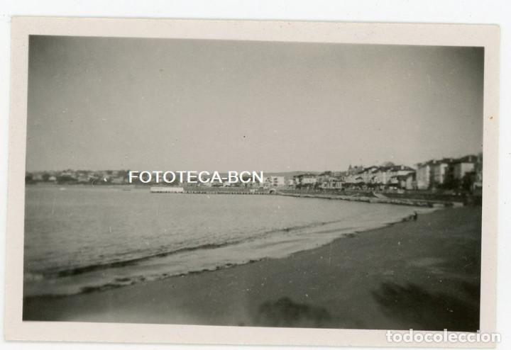 Photographie ancienne: FOTO ORIGINAL PLAYA DE LAS ARENAS GETXO VIZCAYA EUSKADI A&Ntilde;O 1940