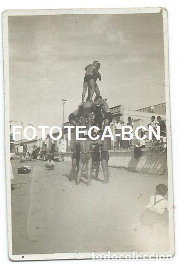 Fotografia antica: FOTO ORIGINAL SOLDADOS DE LA MARINA ESPA&Ntilde;OLA EN LA PLAYA DE LAS PALMAS DE GRAN CANARIA A&Ntilde;O 1948